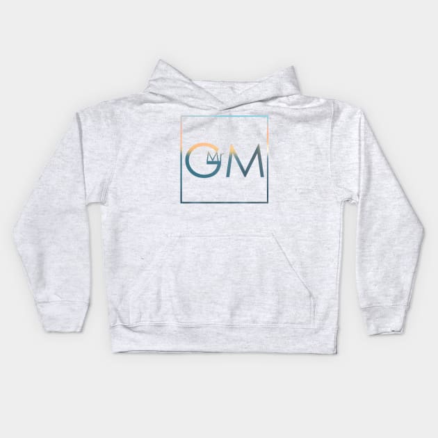 MrGM Logo [Simple Outline] Kids Hoodie by mrgm